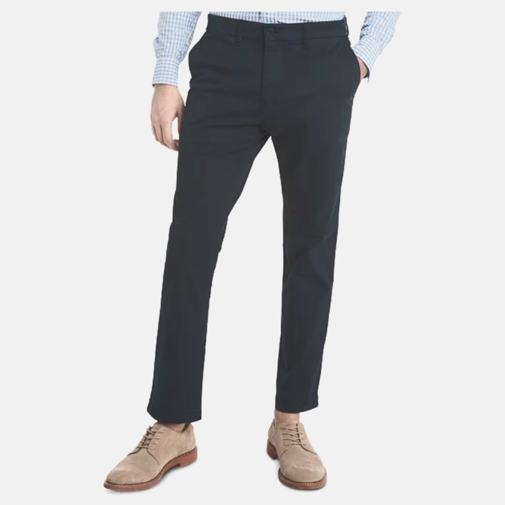 Tommy HilfigerMen's TH Flex Stretch Slim-Fit Chino Pants Gray